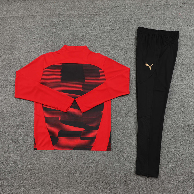 AC Milan Tracksuit-Red and Black