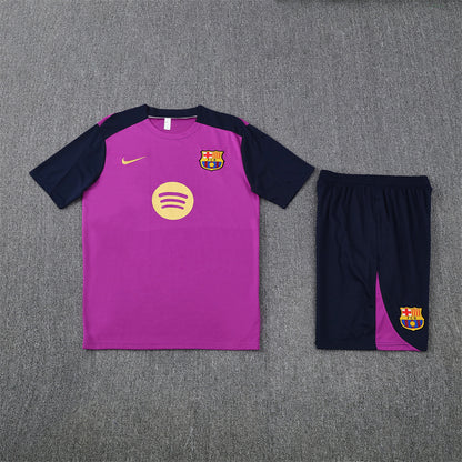 Barcelona Shorts Set-Purple and Navy Blue