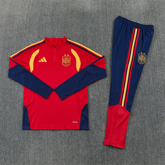 Spain Tracksuit-Red and Navy Blue