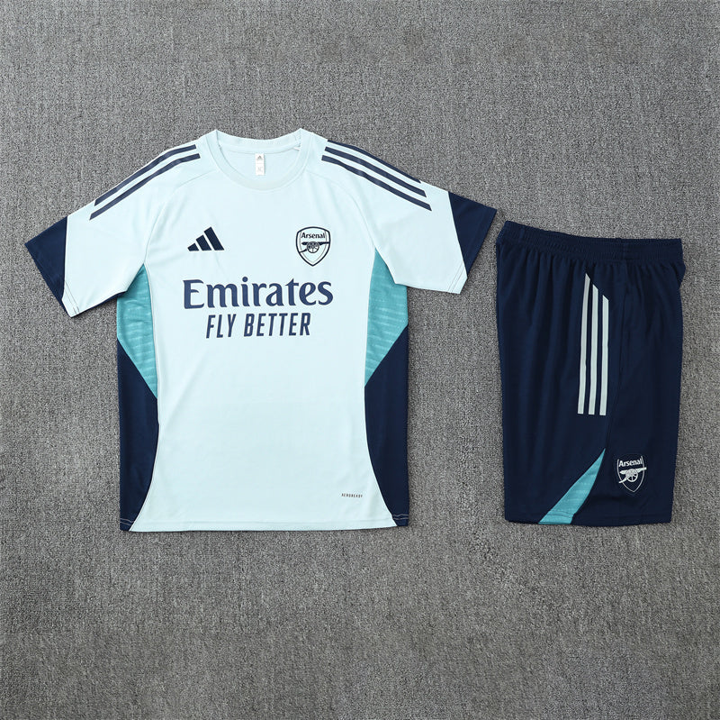 Arsenal Shorts Set-White and Navy Blue