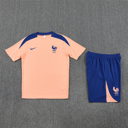 France Shorts Set-Cream and Navy Blue