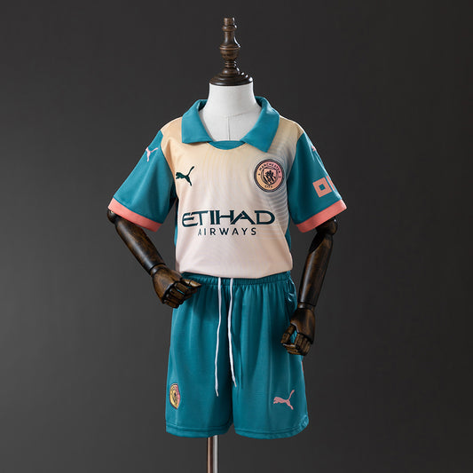 Manchester City 24/25 Fourth Away kids kit Jersey