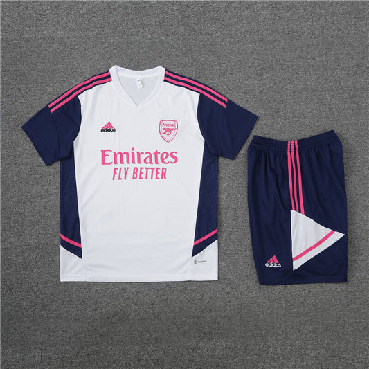 Arsenal Shorts Set-White and Navy Blue