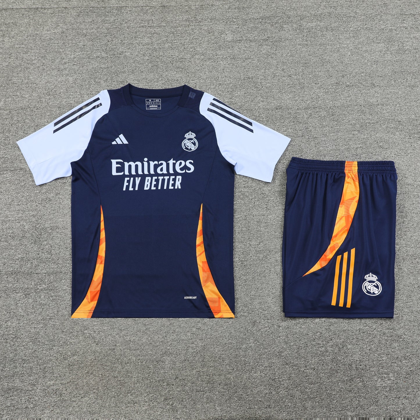 Real Madrid Shorts Set-Navy Blue and Orange