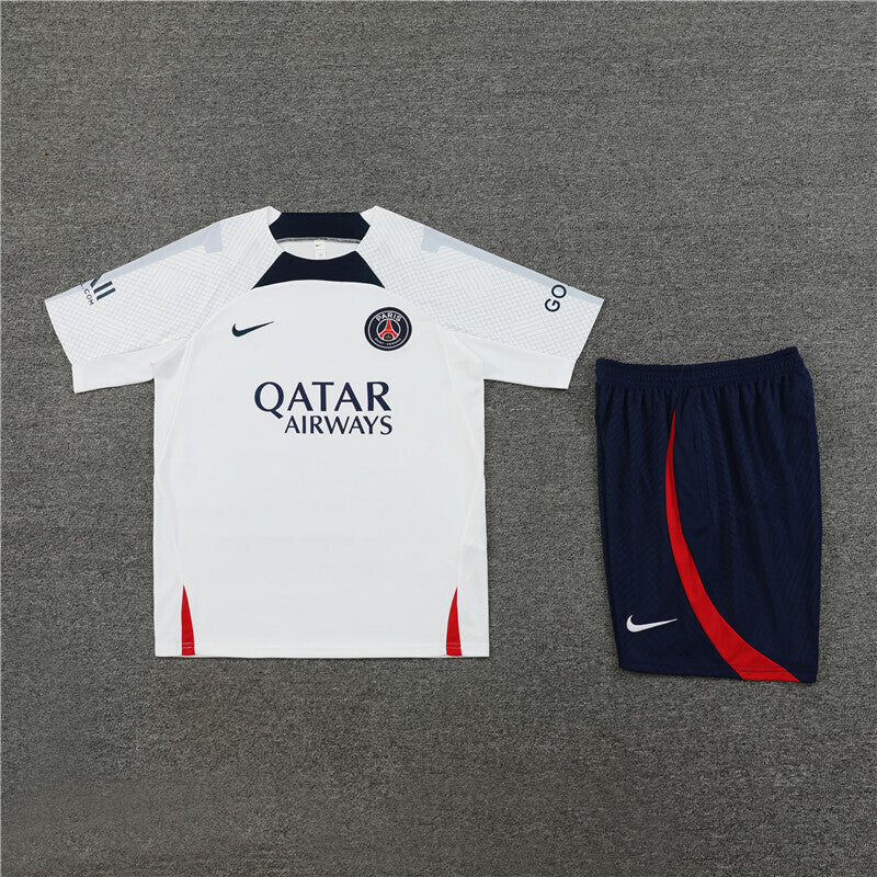 PSG Shorts Set-White and Navy Blue