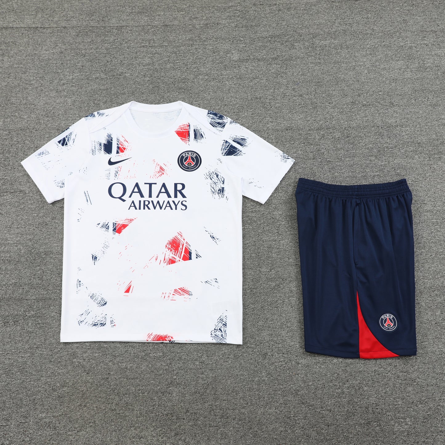 PSG Shorts Set-White and Navy Blue