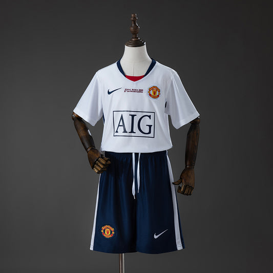M-U 08/09 Away (UEFA Champions League) Retro Kids Kit