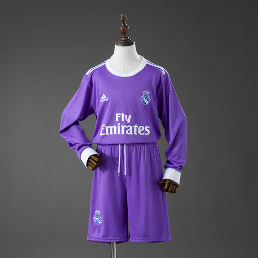 Real Madrid 16/17 Away Retro Long Sleeve Kids Kit