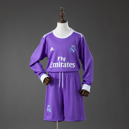 Real Madrid 16/17 Away Retro Long Sleeve Kids Kit