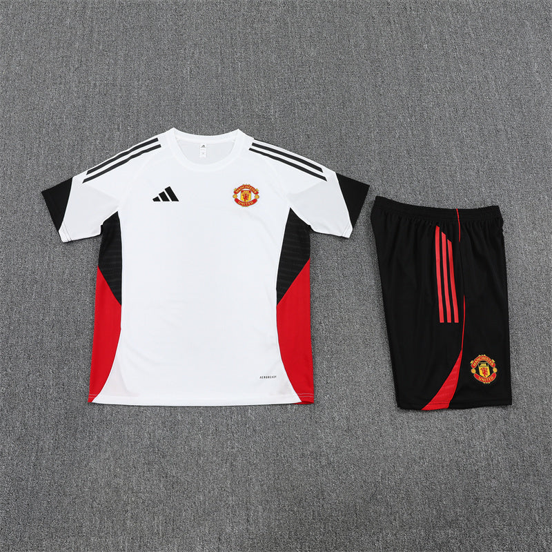 Manchester United Shorts Set-White and Black