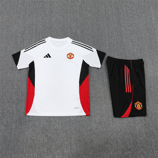 Manchester United Shorts Set-White and Black