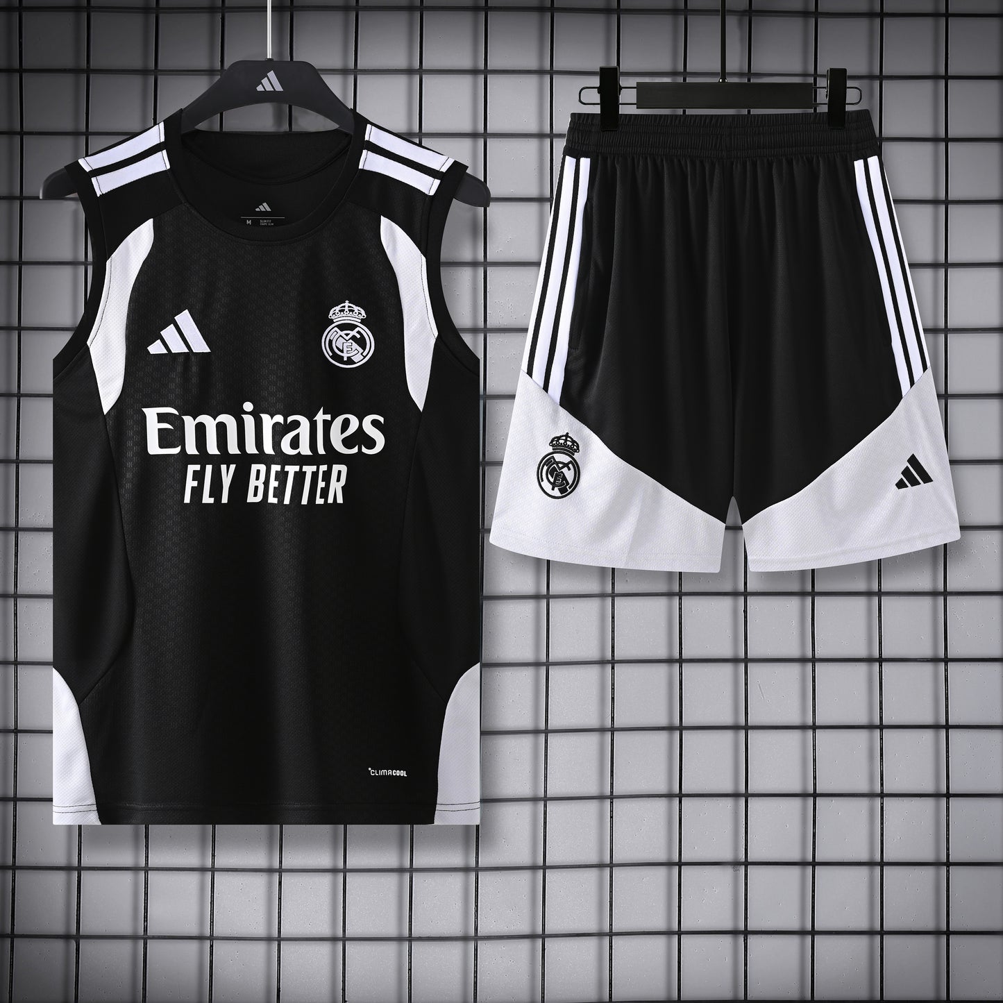 Real Madrid Vest Set-Black and White