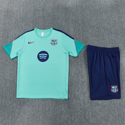 Barcelona Shorts Set-Mint Green and Navy Blue