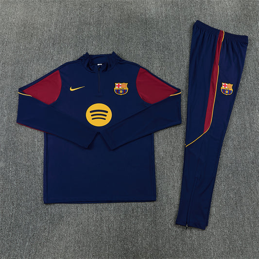 Barcelona Tracksuit-Navy Blue and Maroon