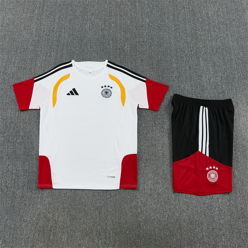 Germany Shorts Set-White, Red and Black
