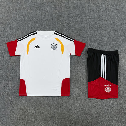 Germany Shorts Set-White, Red and Black