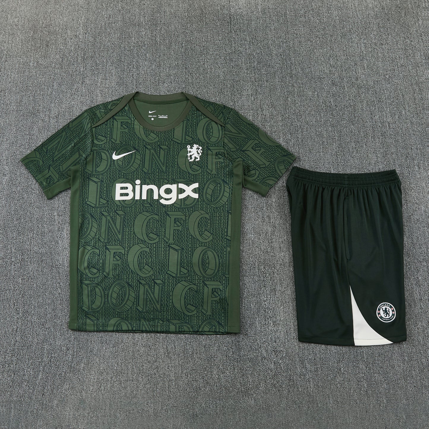 Chelsea Shorts Set-Dark Green and Black