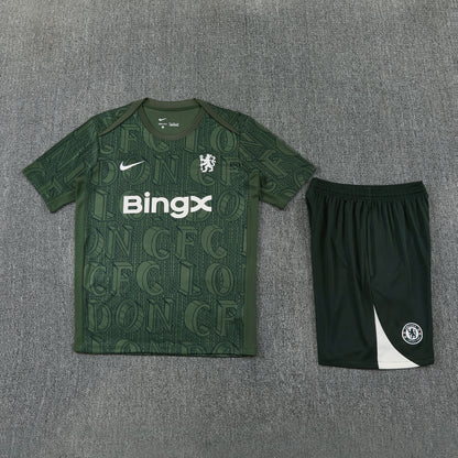 Chelsea Shorts Set-Dark Green and Black