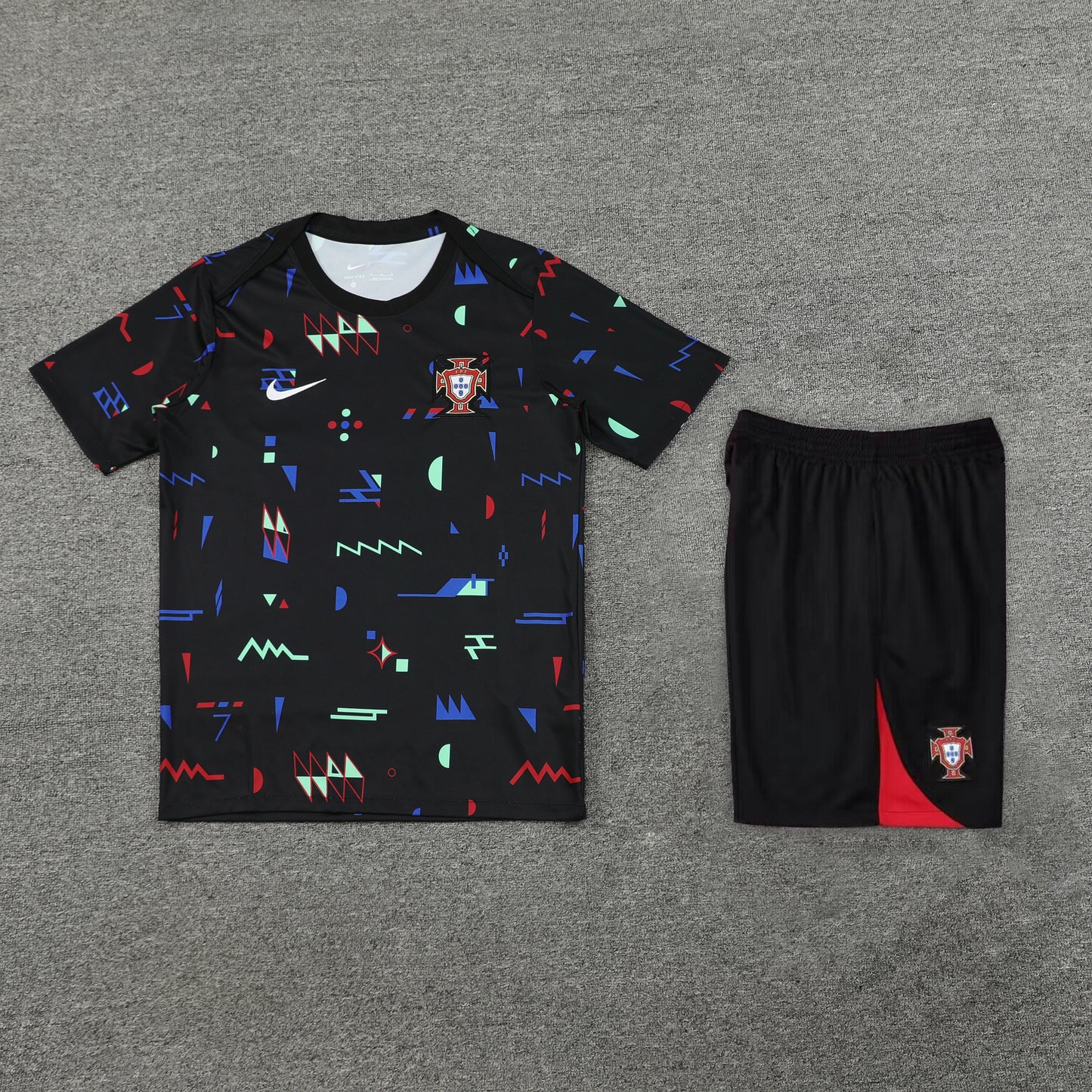 Portugal Shorts Set-Black