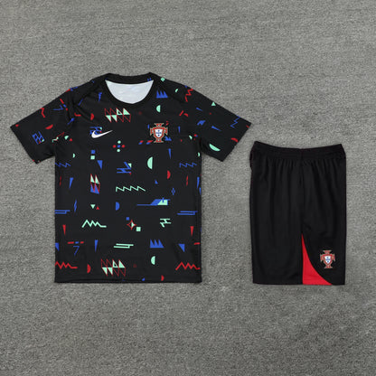 Portugal Shorts Set-Black