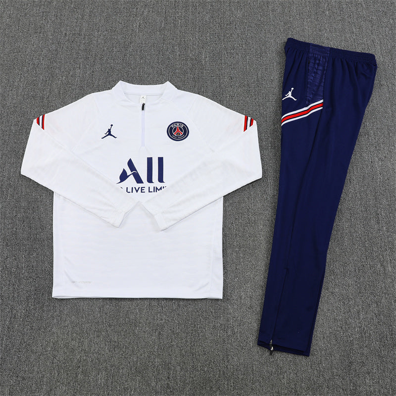 PSG Tracksuit-White and Navy Blue