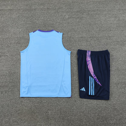 Argentina Vest Set-Blue and Black