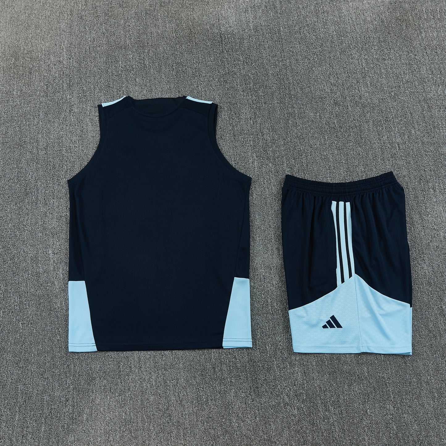 Argentina Vest Set-Navy and Light Blue