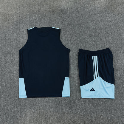 Argentina Vest Set-Navy and Light Blue