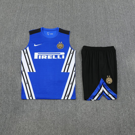 Inter Milan Vest Set-Blue, White and Black