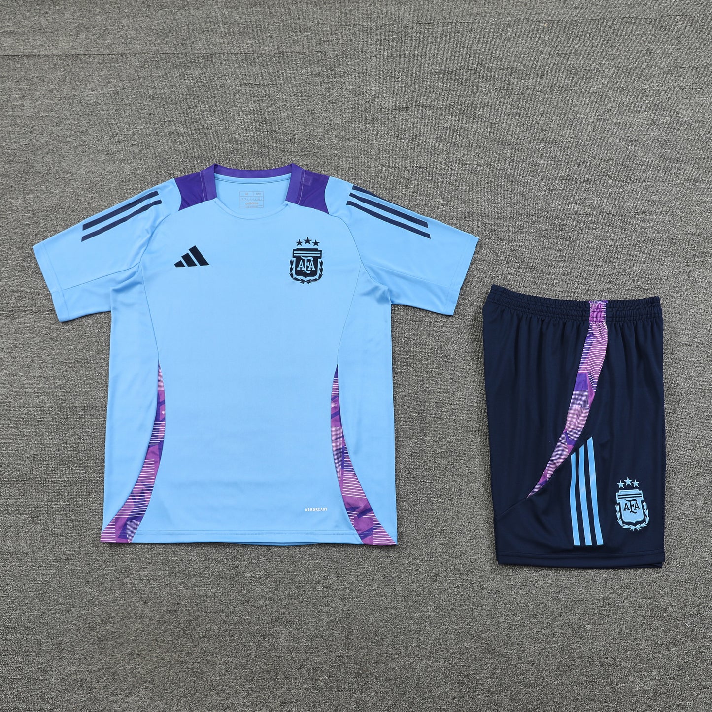 Argentina Shorts Set-Blue and Navy Blue