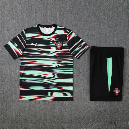 Portugal Shorts Set-Green and Black