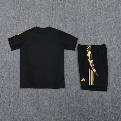Real Madrid Shorts Set-Black and Golden