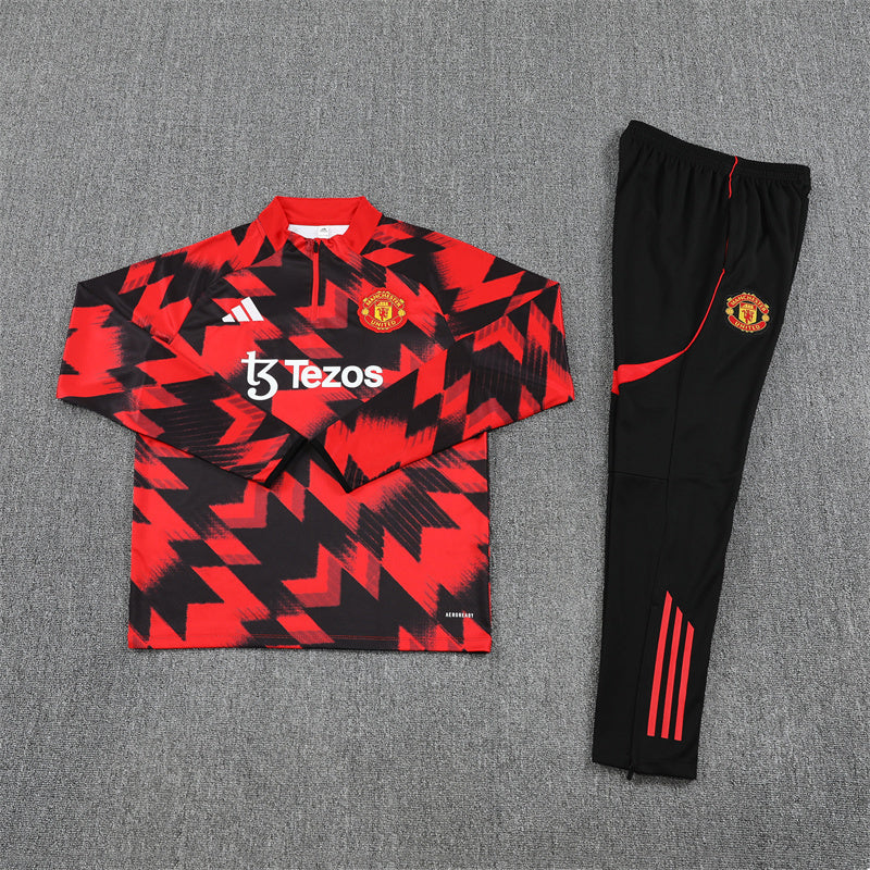Manchester United Tracksuit-Red and Black