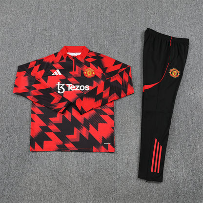 Manchester United Tracksuit-Red and Black