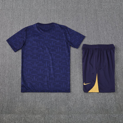 Barcelona Shorts Set-Navy Blue