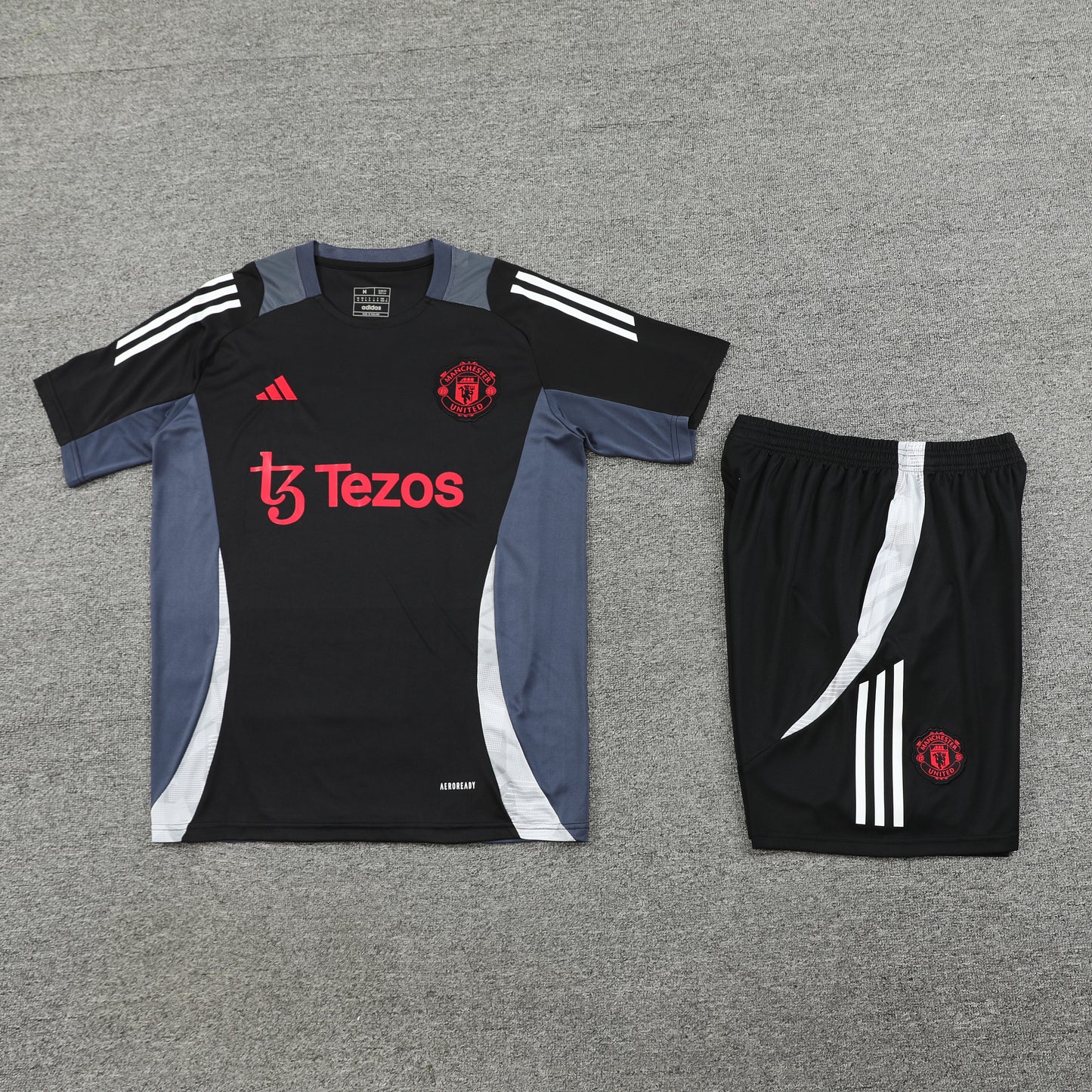 Manchester United Shorts Set-Black and Grey