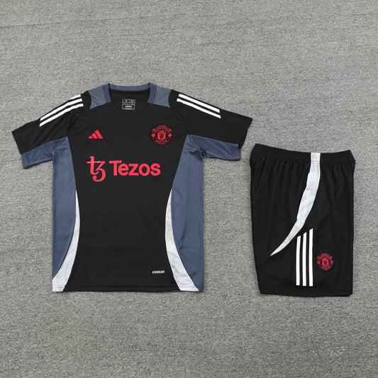 Manchester United Shorts Set-Black and Grey