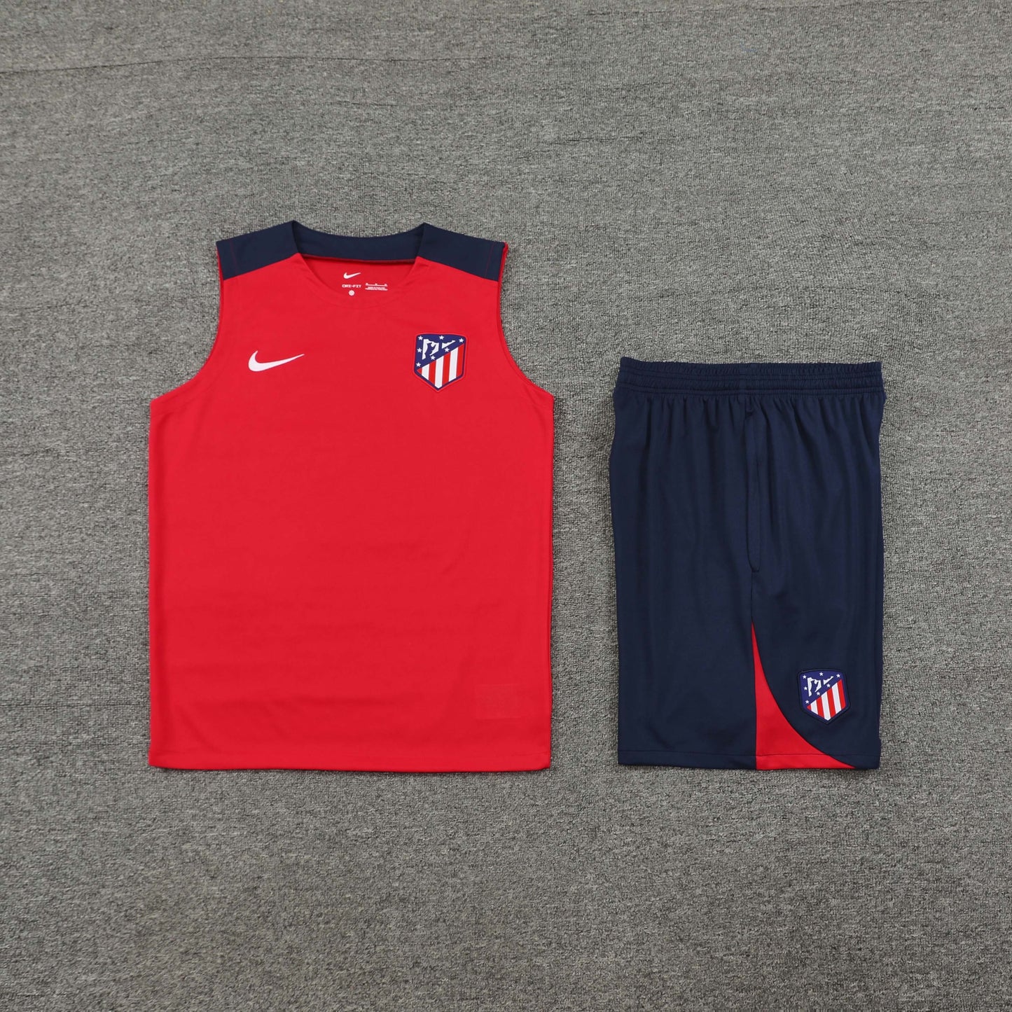 Atletico Madrid Vest Set-Red and Navy Blue