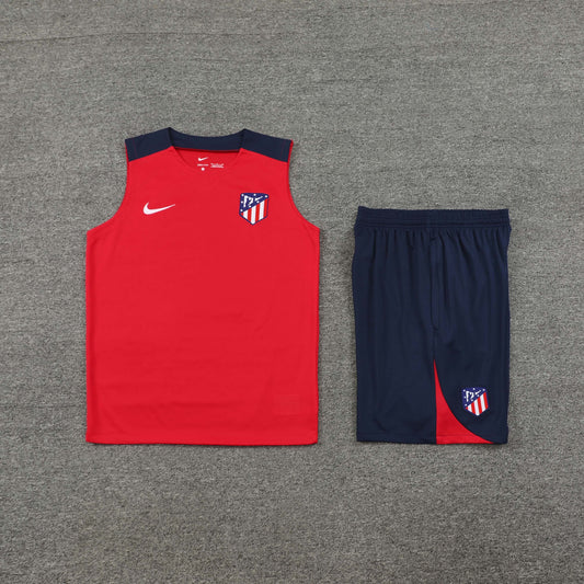 Atletico Madrid Vest Set-Red and Navy Blue