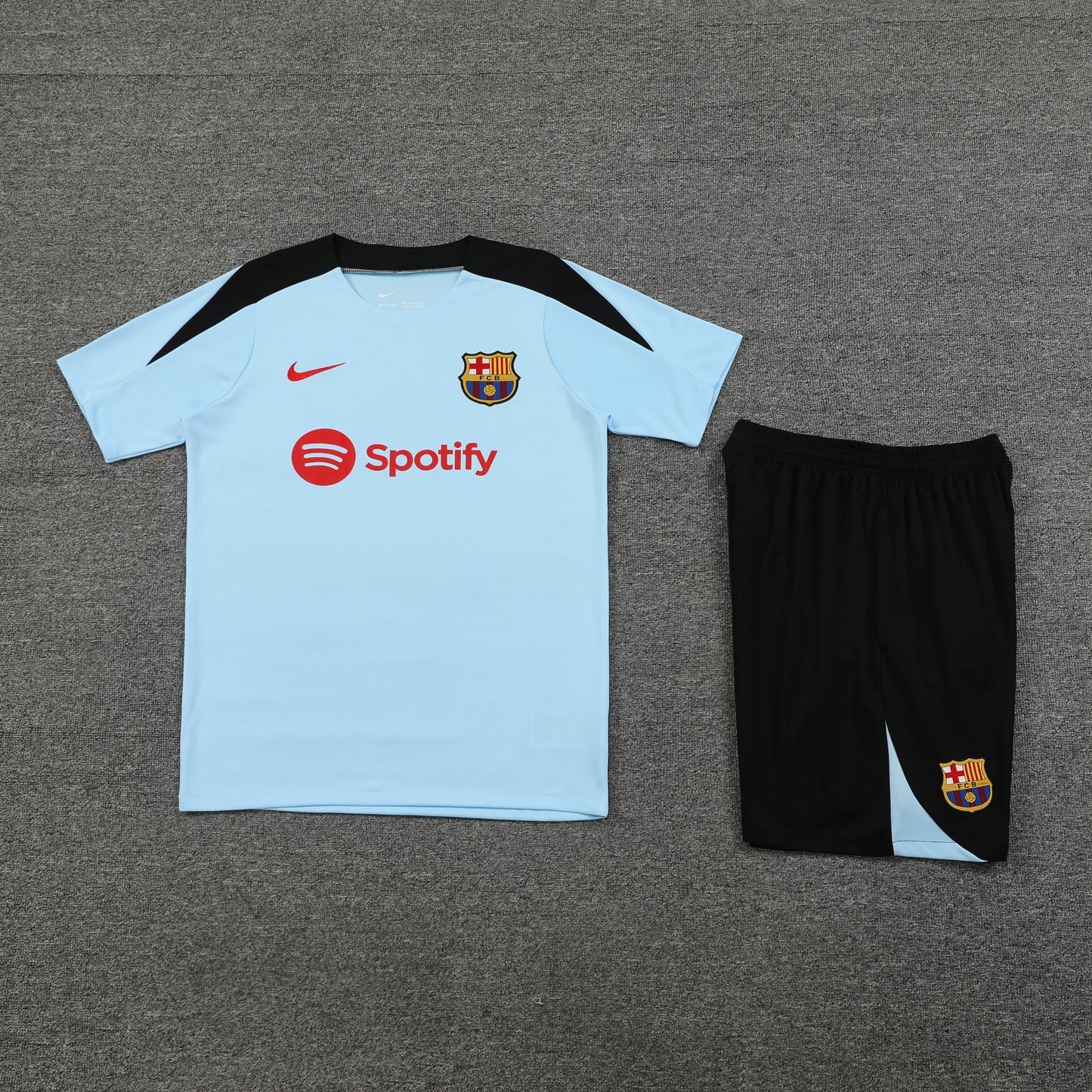 Barcelona Shorts Set-Light Blue and Black