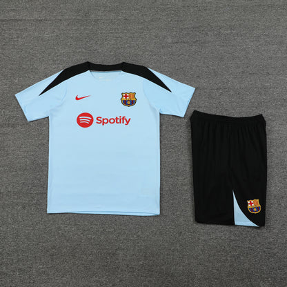 Barcelona Shorts Set-Light Blue and Black