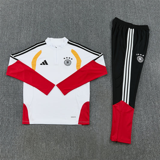Germany Tracksuit-White, Red and Black