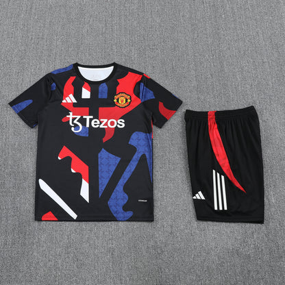 Manchester United Shorts Set-Red, Blue and Black