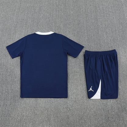 PSG Shorts Set-Navy Blue and White