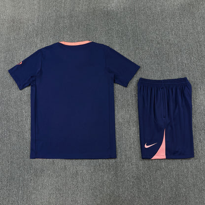 Barcelona Shorts Set-Blue and Cream