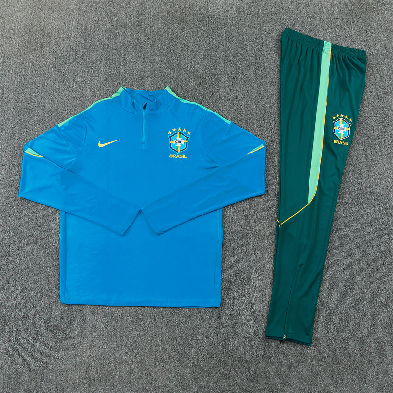 Brazil Tracksuit-Blue and Dark Green