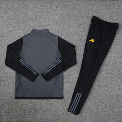 Real Madrid Tracksuit-Dark Grey and Black