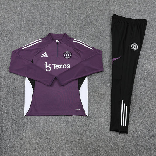 Manchester United Tracksuit-Purple and Black