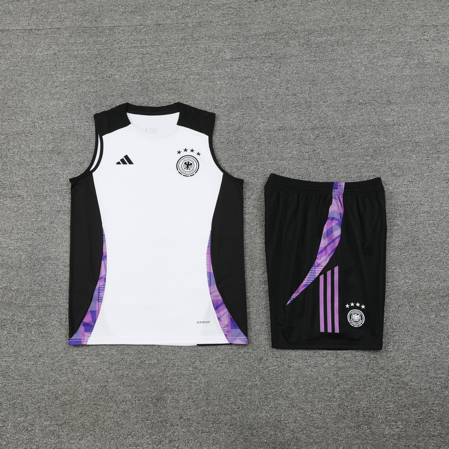 Germany Vest Set-White and Black