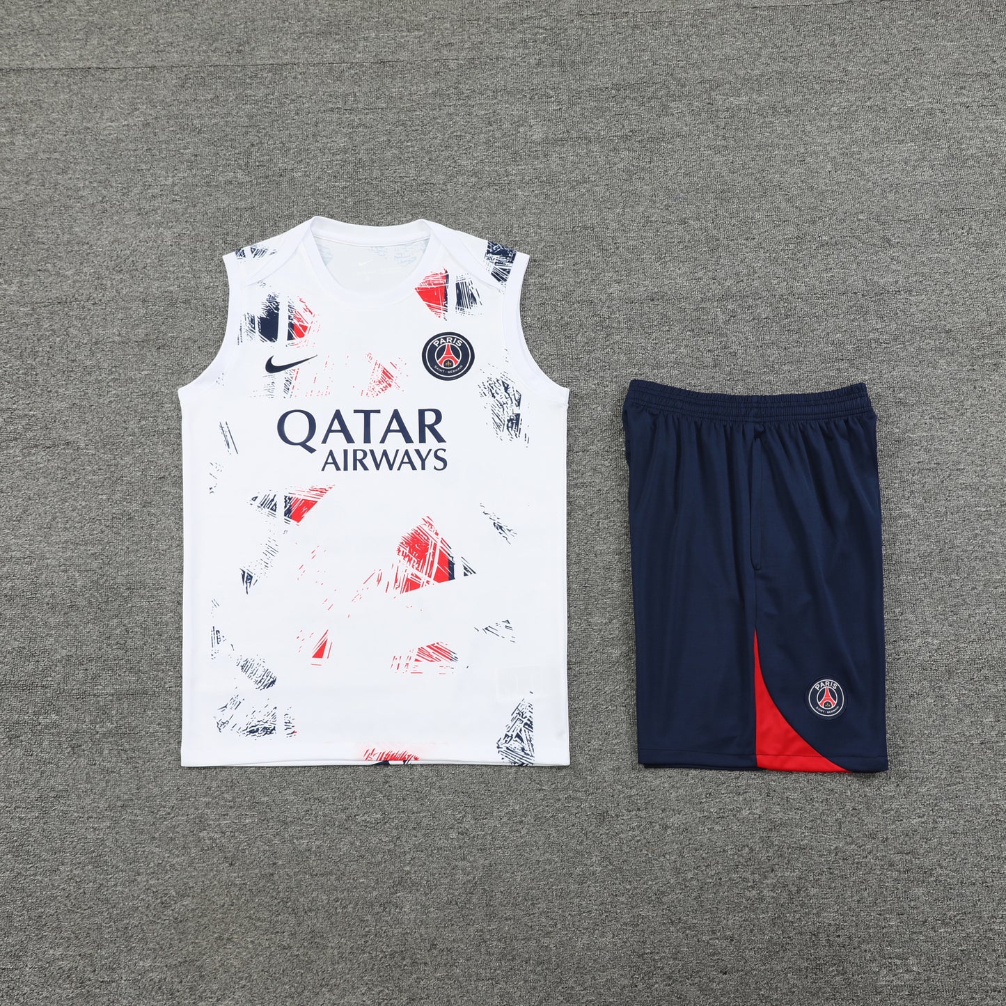 PSG Vest Set-White and Navy Blue